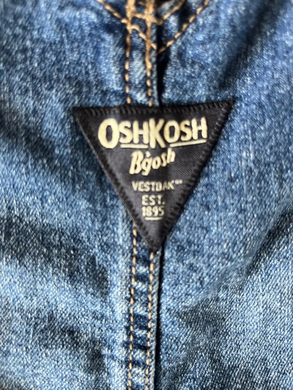 OshKosh B'gosh Denim Jeans  Shortalls Overalls with Striped Straps